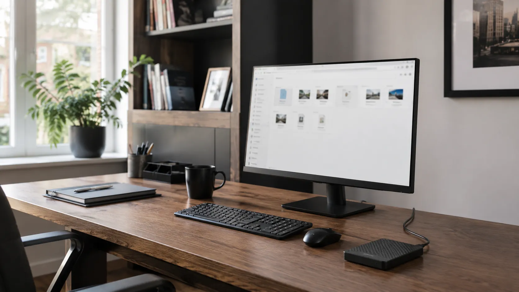 Computer using cloud storage beside a separate external backup drive.